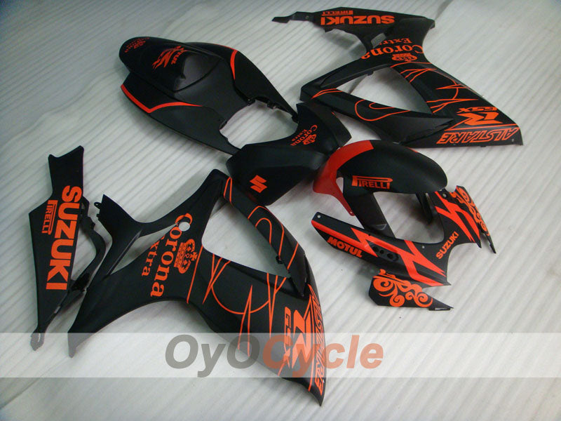 Kit de carénages à injection pour GSX R600 06-07 - Orange, Noir, Mat - Corona, MOTUL #OYO87901436 Image principale du produit