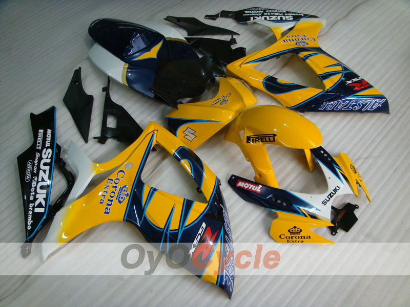 Kit de carénages à injection pour GSX R600 06-07 - Jaune, Noir - Corona, MOTUL #OYO87901437
