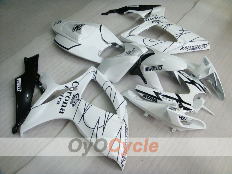 Kit de carénage pour injection pour GSX R750 06-07 - Blanc, Noir - Corona #OYO87901269