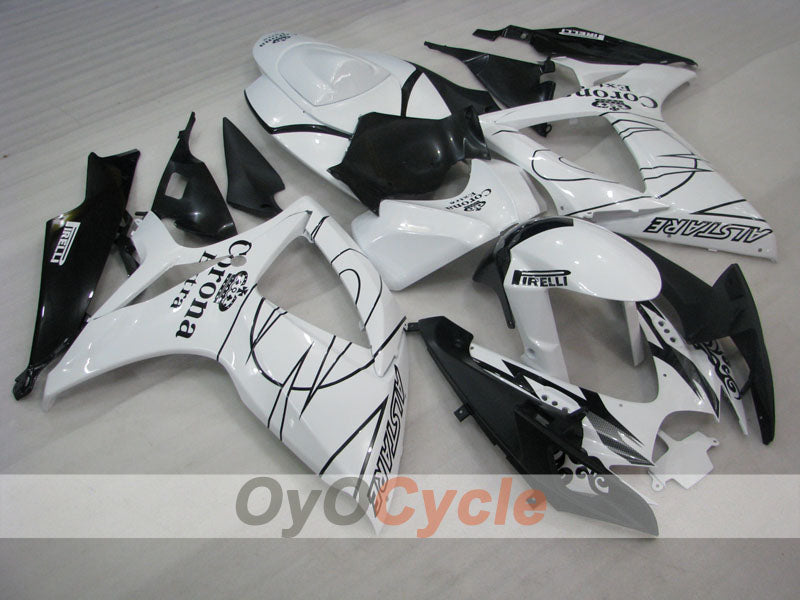 Kit de carénages à injection pour GSX R600 06-07 - Blanc, Noir - Corona #OYO87901441 Image secondaire du produit