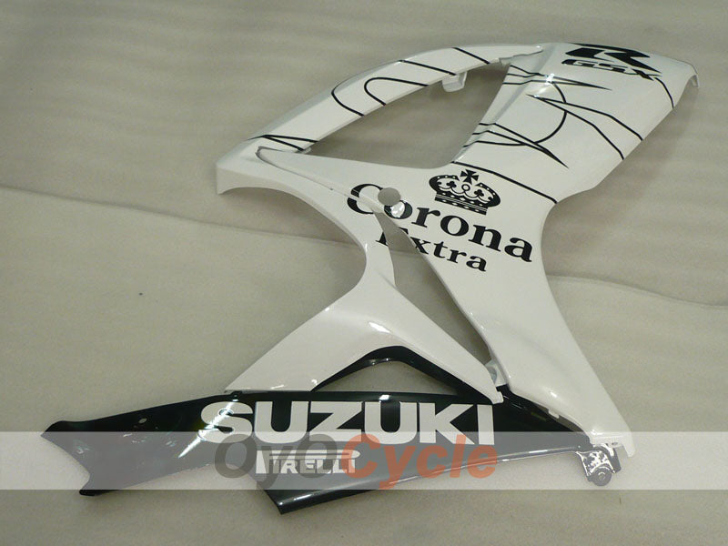 Kit de carénages à injection pour GSX R600 06-07 - Blanc, Noir - Corona #OYO87901443