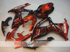 Kit de carénage injecté pour GSX R750 06-07 - Orange, noir - Flamme #OYO87901290