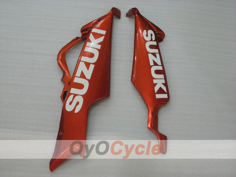 Kit de carénage à injection pour GSX R600 06-07 - Orange, noir - Flamme #OYO87901497