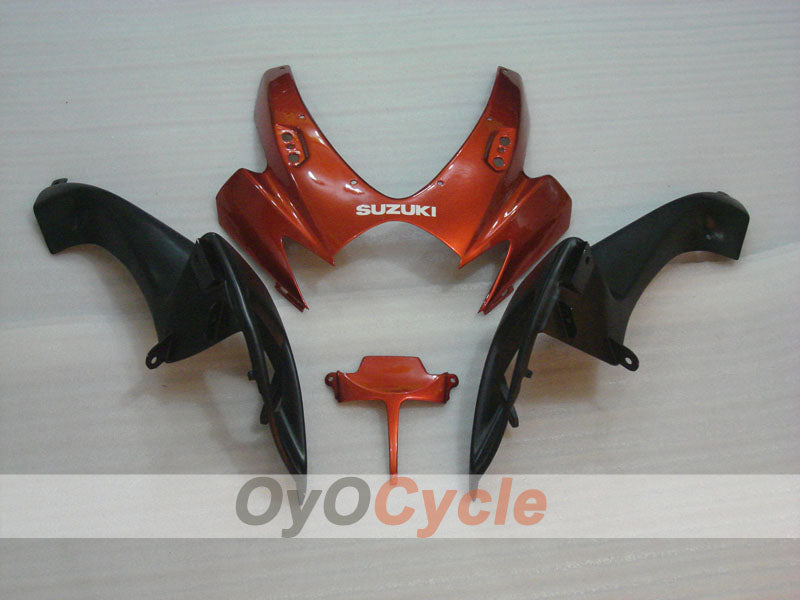 Kit de carénage à injection pour GSX R600 06-07 - Orange, noir - Flamme #OYO87901497