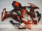 Kit de carénage à injection pour GSX R600 06-07 - Orange, noir - Flamme #OYO87901497