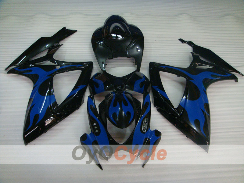 Kit de carénage moulé par injection pour GSX R600 06-07 - Bleu, noir - Flame #OYO87901499 Image secondaire du produit