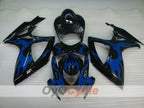 Kit de carénage moulé par injection pour GSX R600 06-07 - Bleu, noir - Flame #OYO87901499