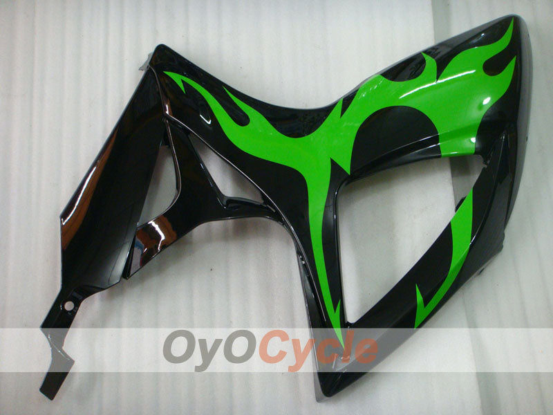 Kit de carénage à injection pour GSX R750 06-07 - Vert, Noir - Flamme #OYO87901293