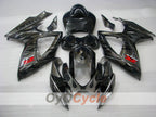 Kit de carénage moulé par injection pour GSX R600 06-07 - Noir, argent - Flame #OYO87901502