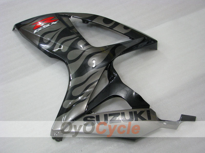Kit de carénage à injection pour GSX R750 06-07 - Noir, Argent - Flamme #OYO87901297