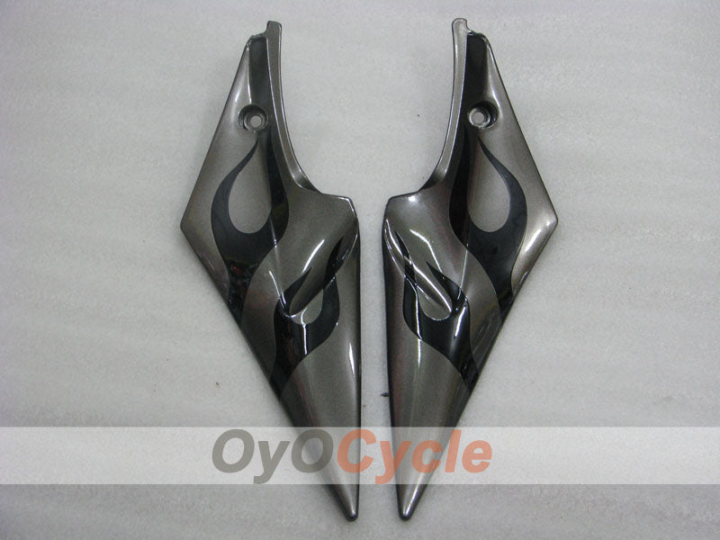 Kit de carénage à injection pour GSX R750 06-07 - Noir, Argent - Flamme #OYO87901297