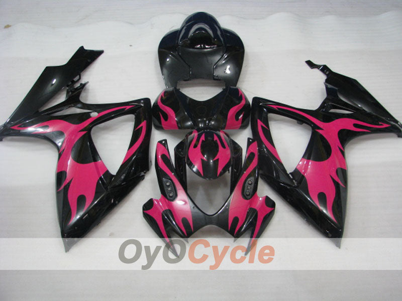 Kit de carénage à injection pour GSX R750 06-07 - Noir, Rose - Flamme #OYO87901298 Image secondaire du produit
