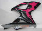 Kit de carénage moulé par injection pour GSX R600 06-07 - Rouge, noir - Flame #OYO87901503