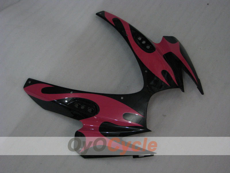 Kit de carénage moulé par injection pour GSX R600 06-07 - Rouge, noir - Flame #OYO87901503