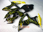 Kit de carénage moulé par injection pour GSX R600 06-07 - Jaune, noir - Flame #OYO87901504