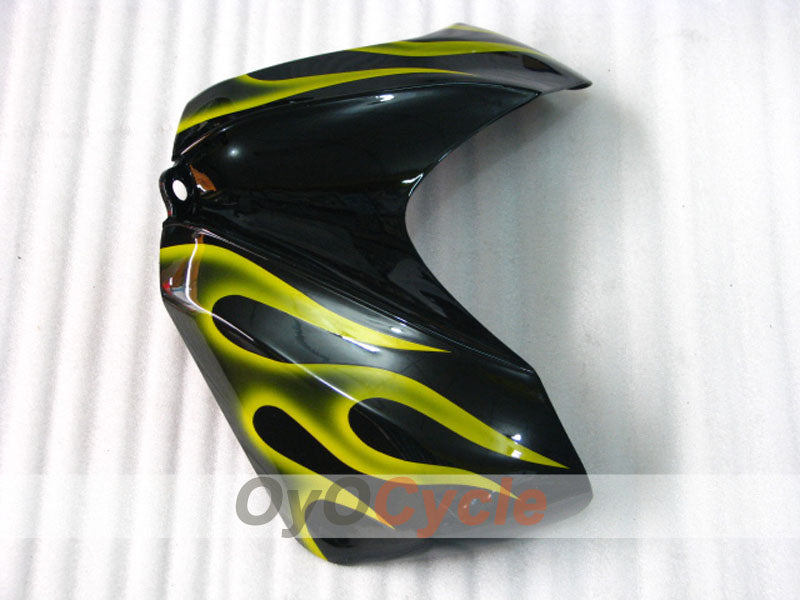 Kit de carénage à injection pour GSX R750 06-07 - Jaune, Noir - Flamme #OYO87901299
