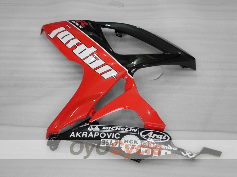 Kit de carénage moulé par injection pour GSX R600 06-07 - Rouge, noir - Jordan #OYO87901505