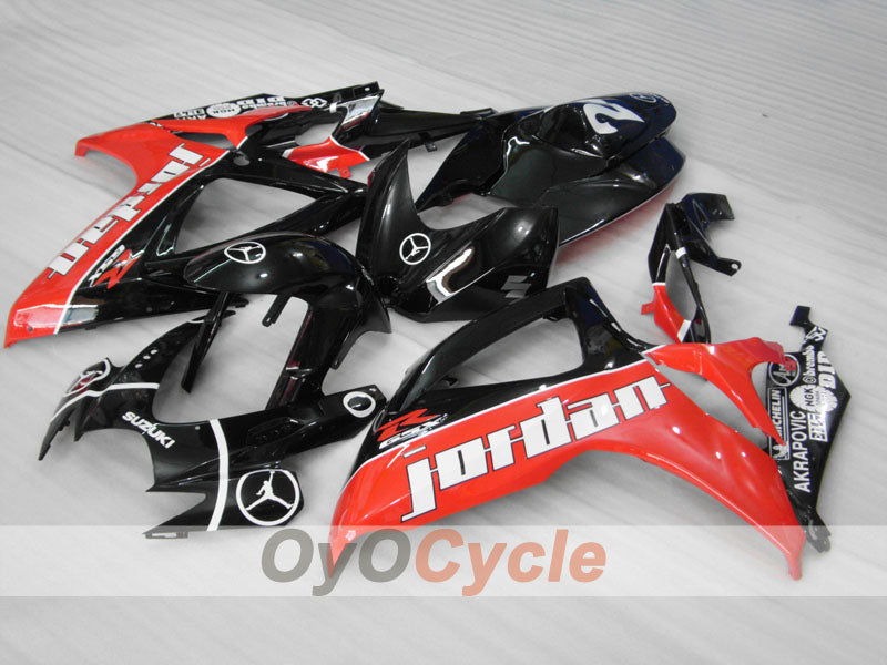 Kit de carénage à injection pour GSX R750 06-07 - Rouge, Noir - Jordan #OYO87901300 Image principale du produit
