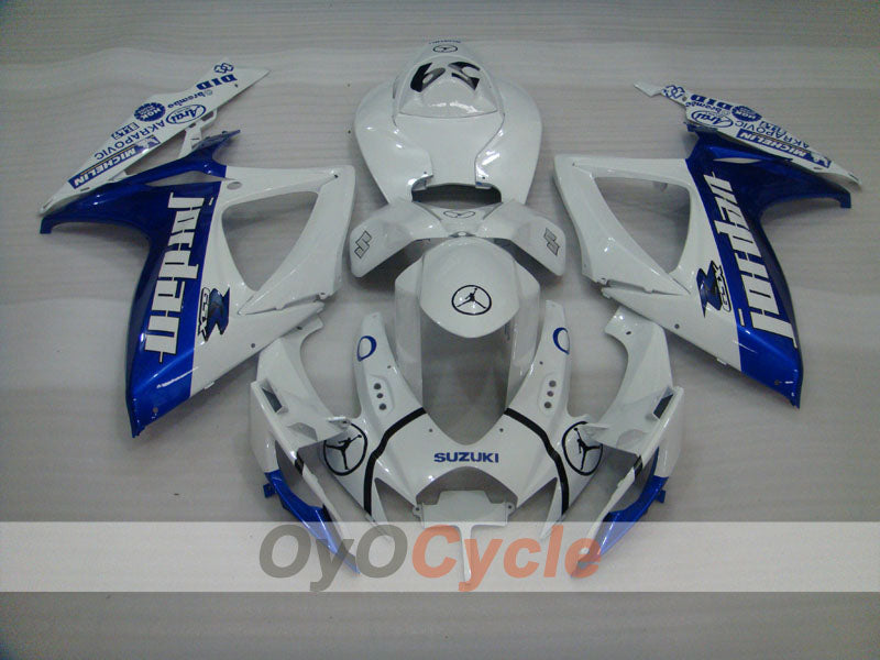 Kit de carénage à injection pour GSX R750 06-07 - Bleu, Blanc - Jordan #OYO87901302