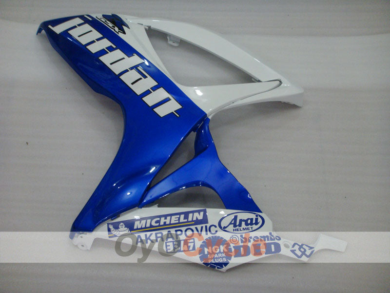 Kit de carénage moulé par injection pour GSX R600 06-07 - Bleu, blanc - Jordan #OYO87901507