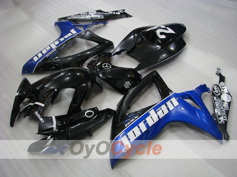 Kit de carénage à injection pour GSX R750 06-07 - Bleu, Noir - Jordan #OYO87901304
