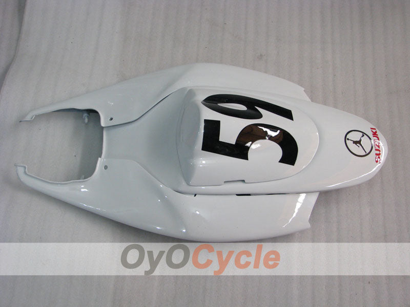 Kit de carénage à injection pour GSX R750 06-07 - Rouge, Blanc - Jordan #OYO87901305
