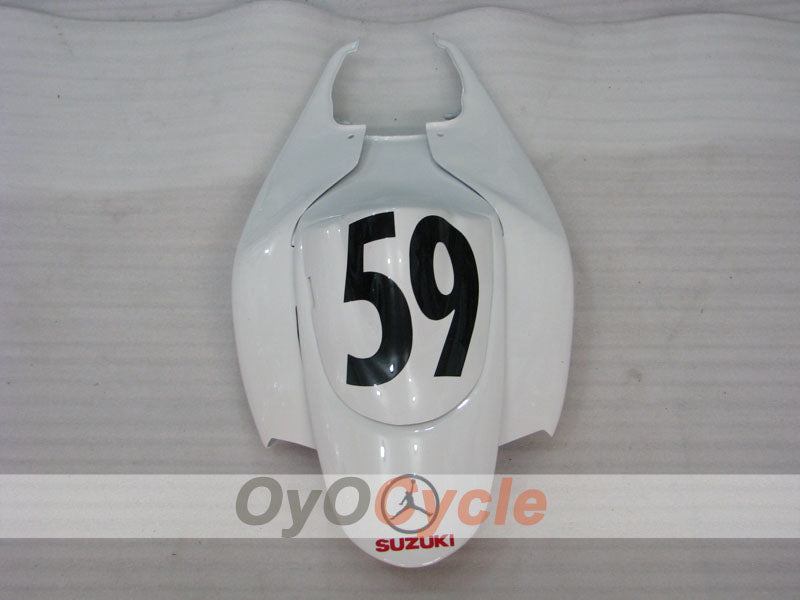 Kit de carénage moulé par injection pour GSX R600 06-07 - Rouge, blanc - Jordan #OYO87901510