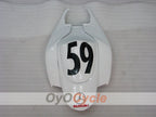 Kit de carénage à injection pour GSX R750 06-07 - Rouge, Blanc - Jordan #OYO87901305