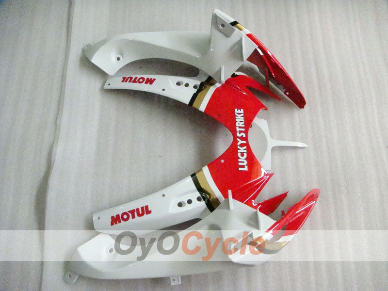 Kit de carénage à injection pour GSX R750 06-07 - Rouge, Blanc - Lucky Strike #OYO87901307