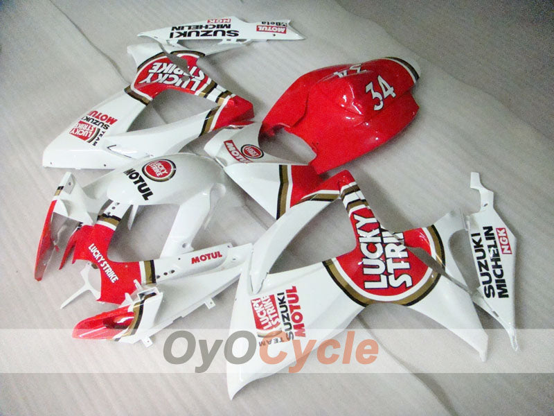 Kit de carénage à injection pour GSX R600 06-07 - Rouge, Blanc - Lucky Strike, MICHELIN, MOTUL #OYO87901513 Image principale du produit