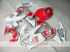 Kit de carénage à injection pour GSX R750 06-07 - Rouge, Blanc - Lucky Strike #OYO87901307