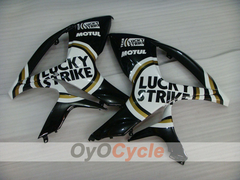Kit de carénage à injection pour GSX R600 06-07 - Blanc, Noir - Lucky Strike, MICHELIN, MOTUL #OYO87901515