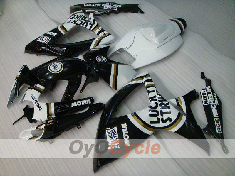 Kit de carénage à injection pour GSX R750 06-07 - Blanc, Noir - Lucky Strike #OYO87901308