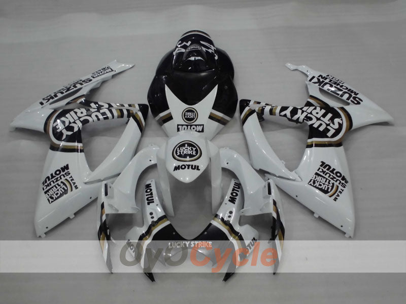 Kit de carénage à injection pour GSX R600 06-07 - Blanc, Noir - Lucky Strike, MICHELIN, MOTUL #OYO87901517 Image secondaire du produit