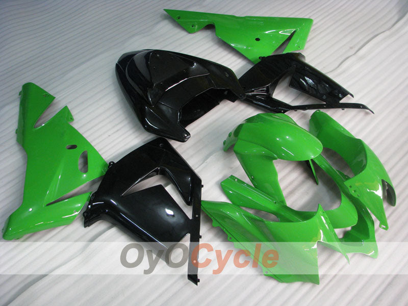 Kit de carénage à injection pour NINJA ZX-10R 04-05 - Vert, Noir - Style d'origine #OYO87901518