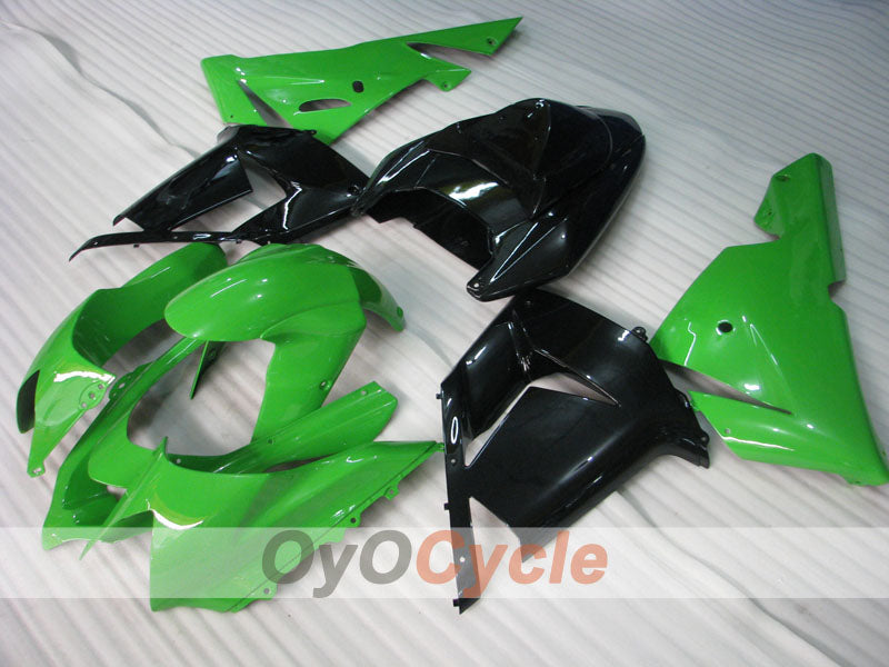 Kit de carénage à injection pour NINJA ZX-10R 04-05 - Vert, Noir - Style d'origine #OYO87901518