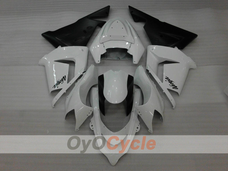 Kit de carénage à injection pour NINJA ZX-10R 04-05 - Blanc, Noir - Style d'origine #OYO87901522