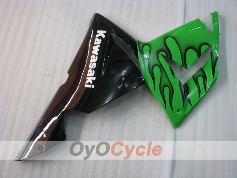 Kit de carénage injecté pour NINJA ZX-10R 04-05 - Vert, noir - Flamme #OYO87901536