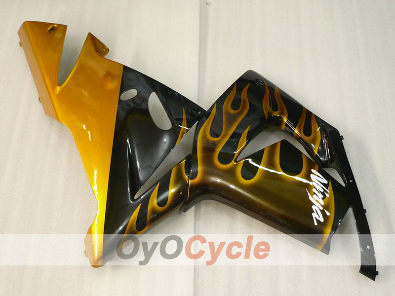 Kit de carénage à injection pour NINJA ZX-10R 04-05 - Noir, marron - Flamme #OYO87901538