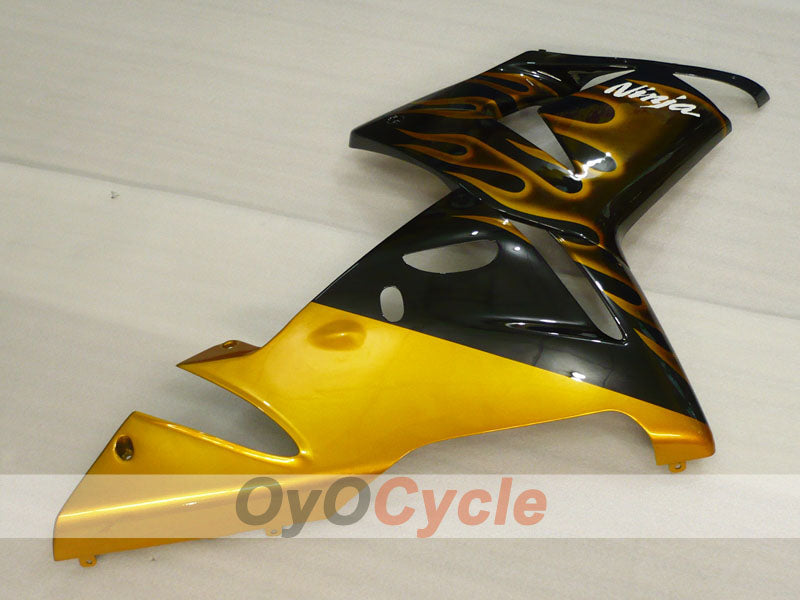 Kit de carénage à injection pour NINJA ZX-10R 04-05 - Noir, marron - Flamme #OYO87901538