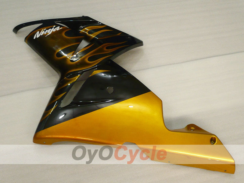 Kit de carénage à injection pour NINJA ZX-10R 04-05 - Noir, marron - Flamme #OYO87901538