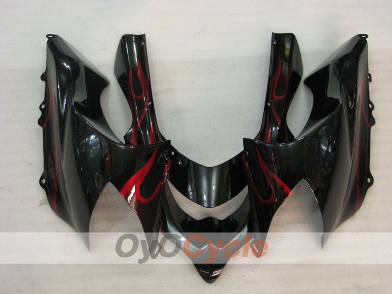 Kit de carénage à injection pour NINJA ZX-10R 04-05 - Rouge, noir - Flamme #OYO87901540