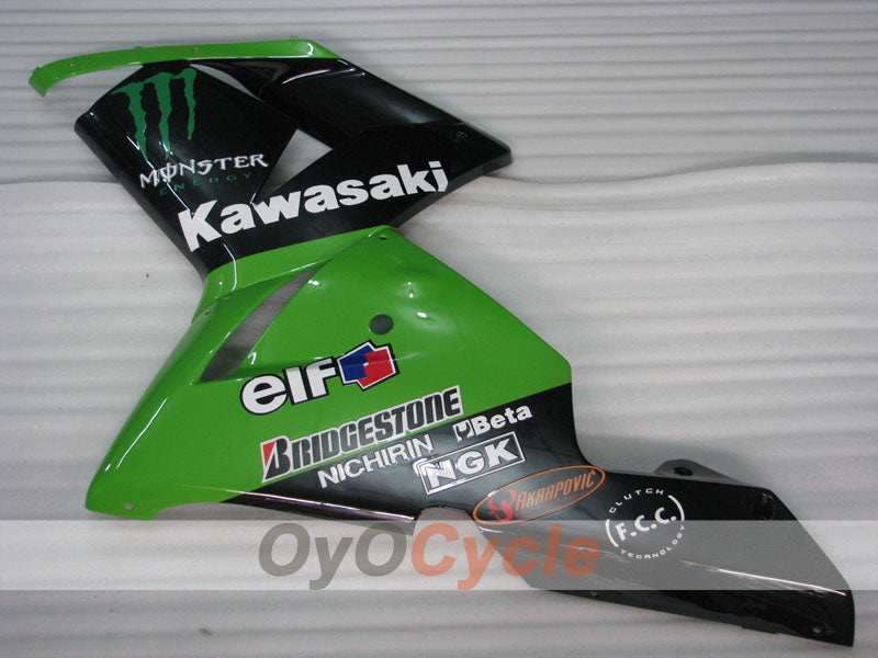 Kit de carénage à injection pour NINJA ZX-10R 04-05 - Vert, noir - Monster #OYO87901545