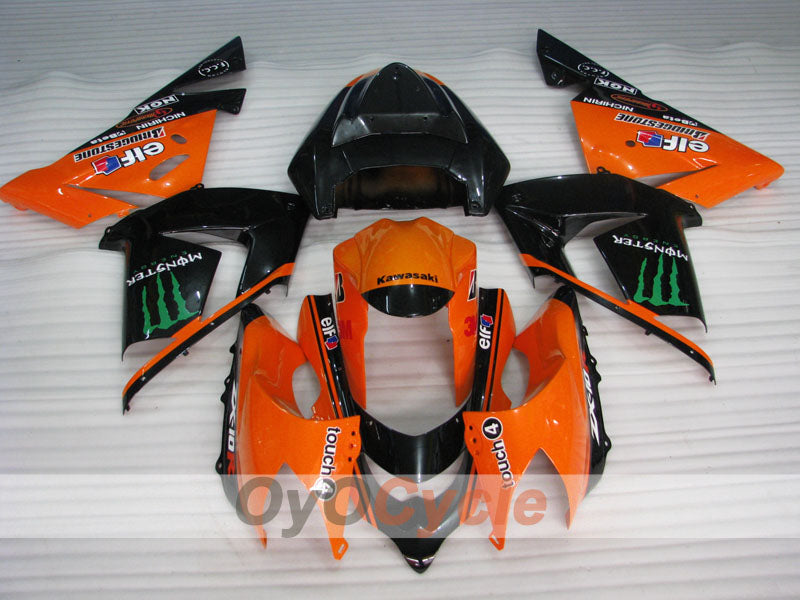 Kit de carénage à injection pour NINJA ZX-10R 04-05 - Orange, noir - Monster #OYO87901546