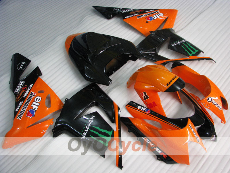 Kit de carénage à injection pour NINJA ZX-10R 04-05 - Orange, noir - Monster #OYO87901546