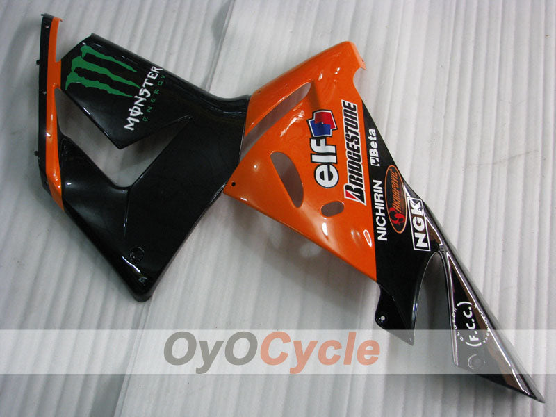 Kit de carénage à injection pour NINJA ZX-10R 04-05 - Orange, noir - Monster #OYO87901546
