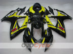 Kit de carénages injectés pour GSX R600 06-07 - Jaune, Noir - Style usine #OYO87901556