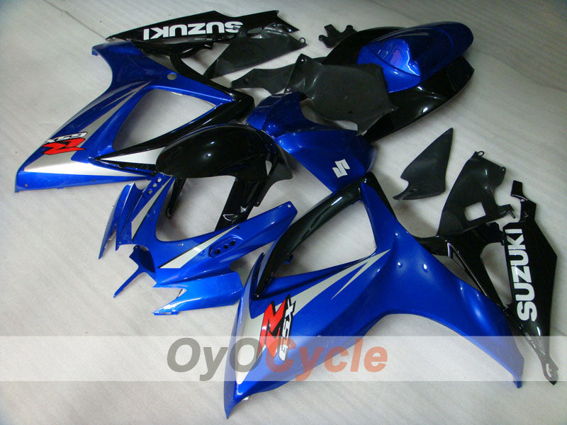 Kit de carénage injecté pour GSX R600 06-07 - Bleu, noir - Style d'usine #OYO87901572
