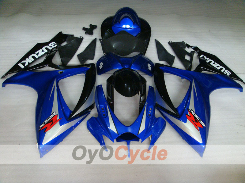 Kit de carénage à injection pour GSX R750 06-07 - Bleu, Noir - Style d'usine #OYO87901339