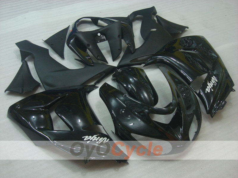 Kit de carénages à injection pour NINJA ZX-10R 06-07 - Noir, Gris - Style usine #OYO87901582